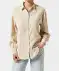 Oversize Cordbluse creme