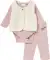 Body + kamizelka + legginsy jasnoróżowy