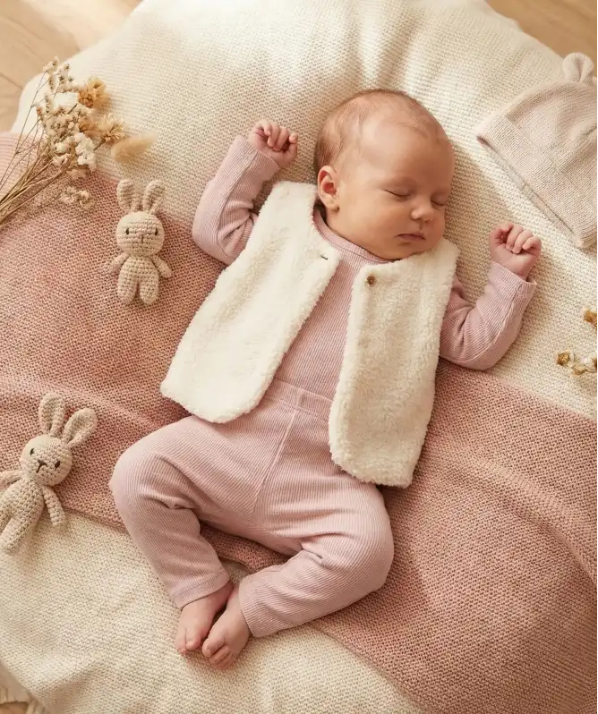 Baby romper + gilet + legging