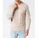 Beigefarbener Strickpullover
