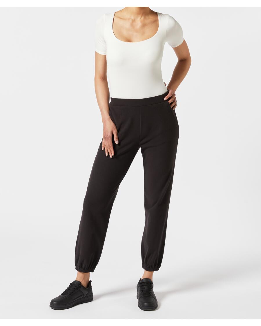 Jogginghose aus Mikrofleece schwarz