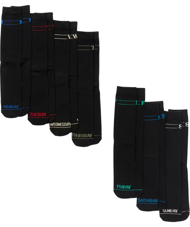 Socken mit Wochentagen
