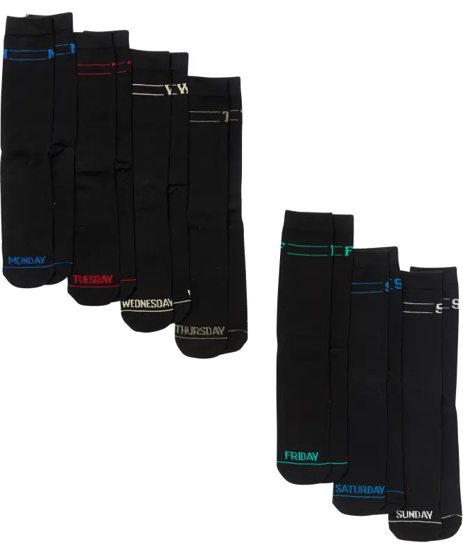 Socken mit Wochentagen