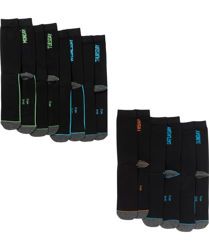 Socken mit Wochentagen für Herren, bunt