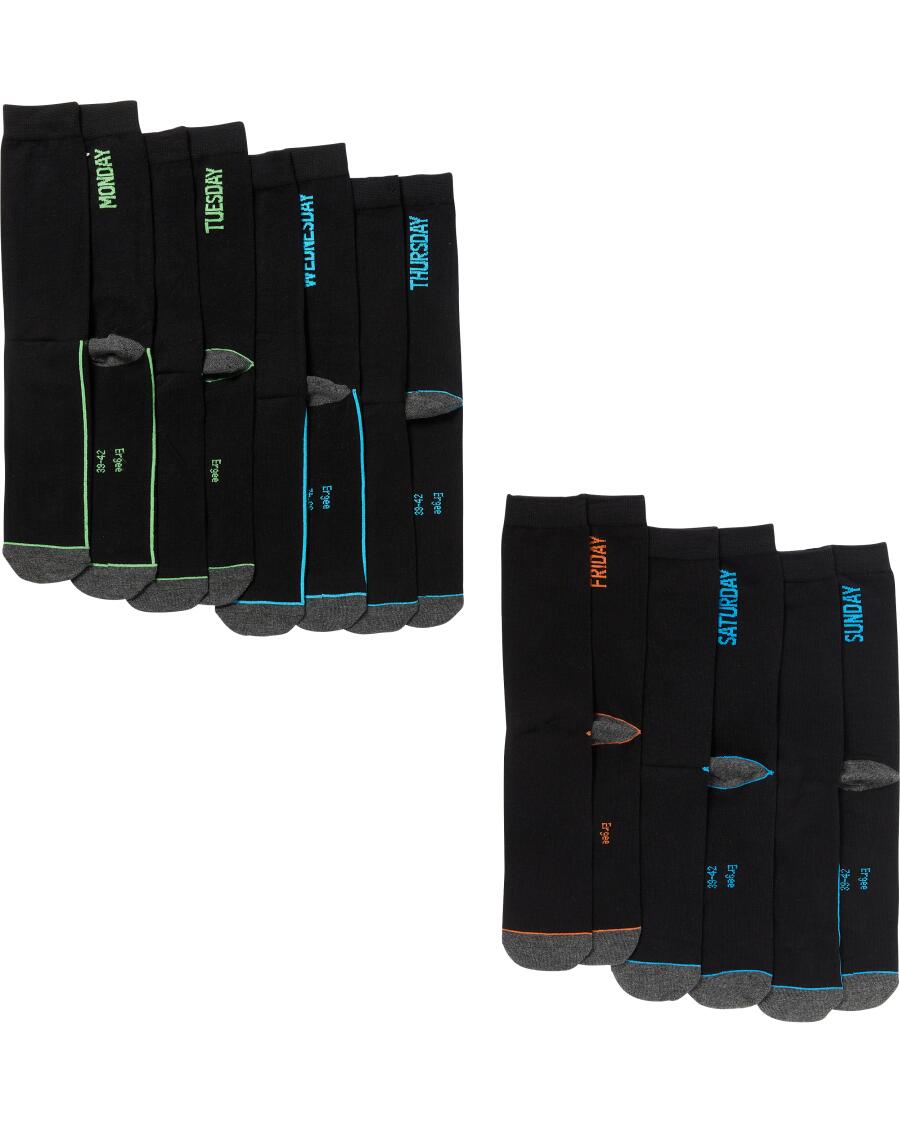 Socken mit Wochentagen bunt