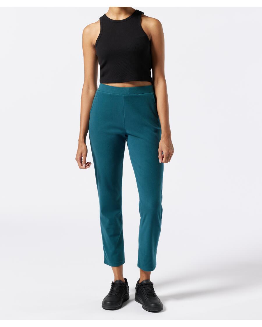 Jogginghose aus Mikrofleece petrol