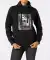 Sweatshirt mit Schimmer-Print schwarz