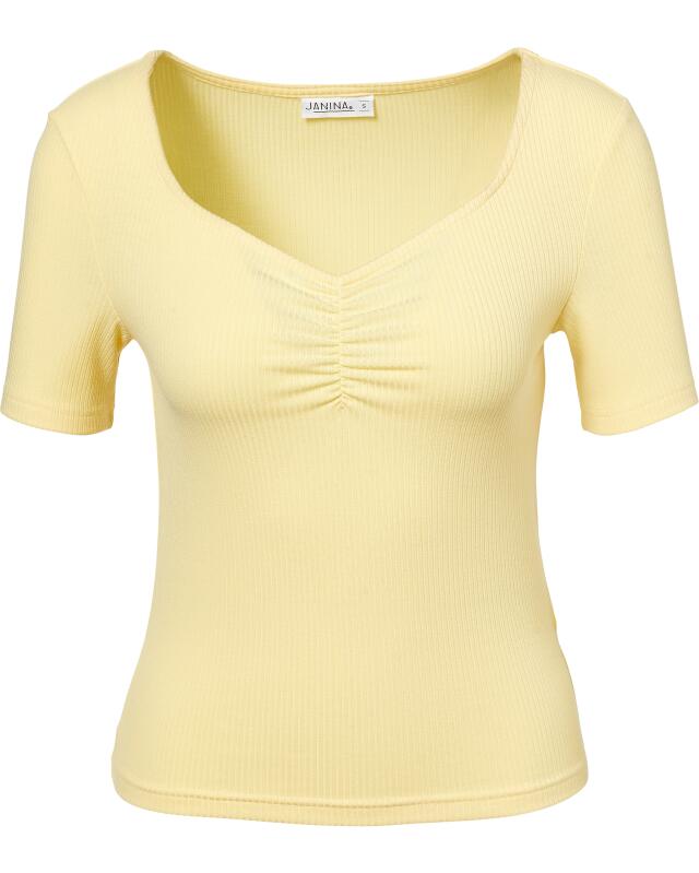 T-shirt court femme, jaune clair (KiK T-Shirt cropped (hellgelb)) — KiK, produit allemand authentique au Maroc