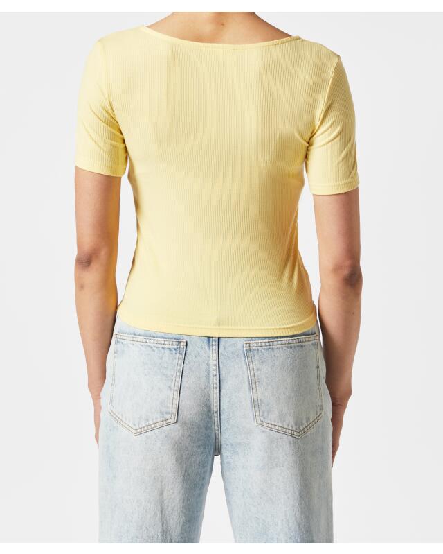 T-shirt court femme, jaune clair (KiK T-Shirt cropped (hellgelb)) — KiK, produit allemand authentique au Maroc