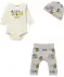 Mickey & Friends Newborn Mütze + Body + Hose grau