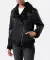 Pilotenjacke aus Kunstleder schwarz