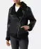 Pilotenjacke aus Kunstleder schwarz