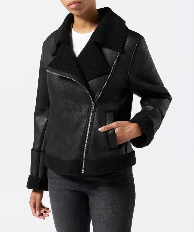 Pilotenjacke aus Kunstleder
