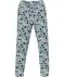 Gebloemde thermo legging grijs