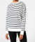 Gestreept sweatshirt wit/donkerblauw