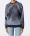 Gestreept sweatshirt donkerblauw/wit