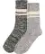 Mouliné-Socken grau