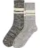 Mouliné-Socken grau