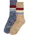 Mouliné-Socken braun