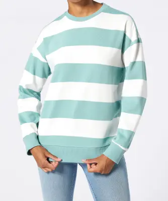 Sweatshirt met blokstrepen