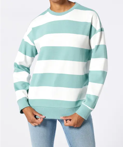 Sweatshirt mit Blockstreifen