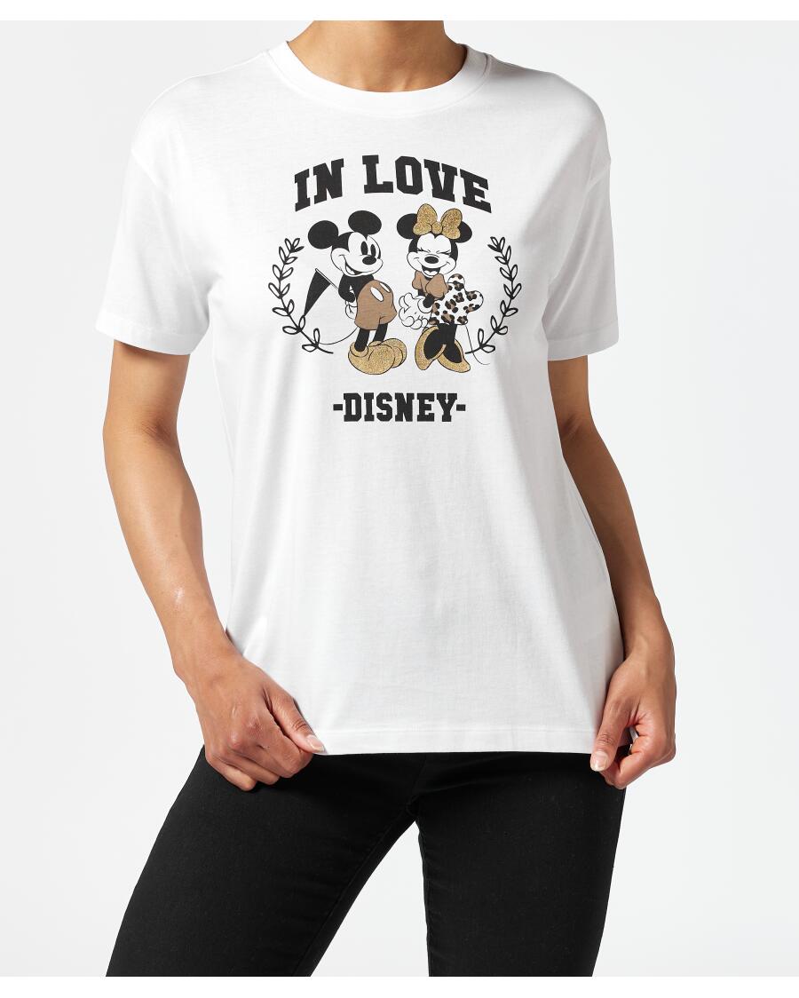 Tričko Mickey a Minnie Mouse bílá