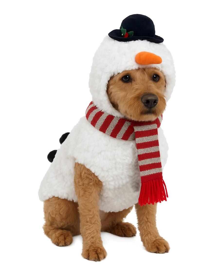 Hundekostüm Weihnachten weiß