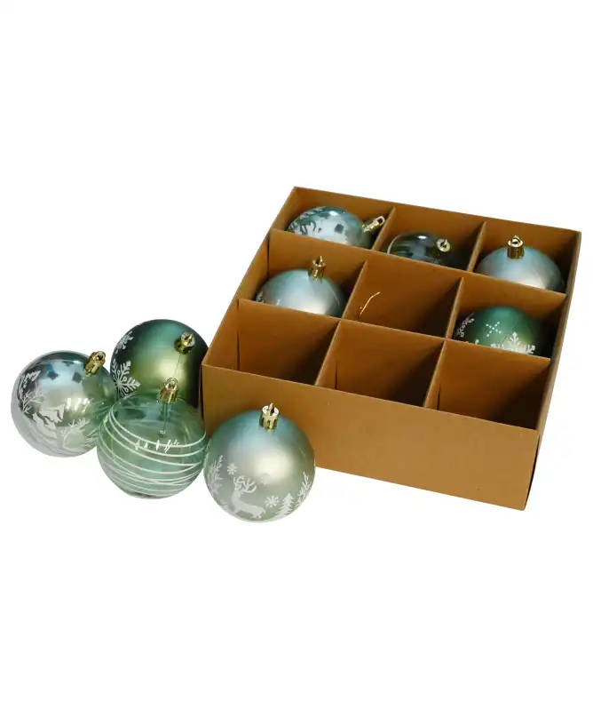 Gemusterte Christbaumkugeln