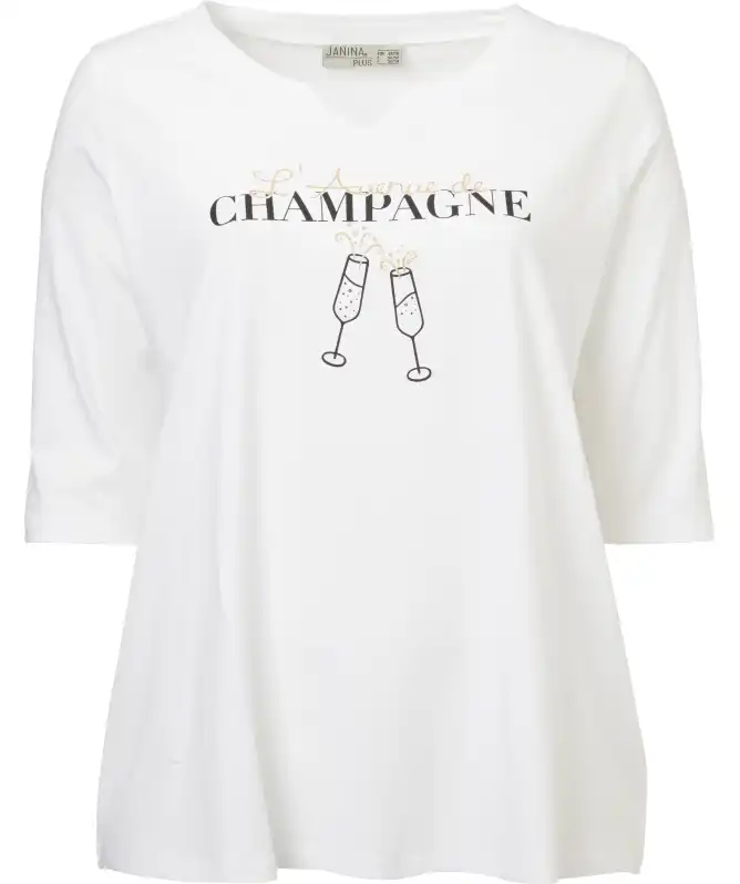 Shirt met 3/4 mouwen