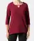 Shirt mit Glitzerfäden dunkelrot