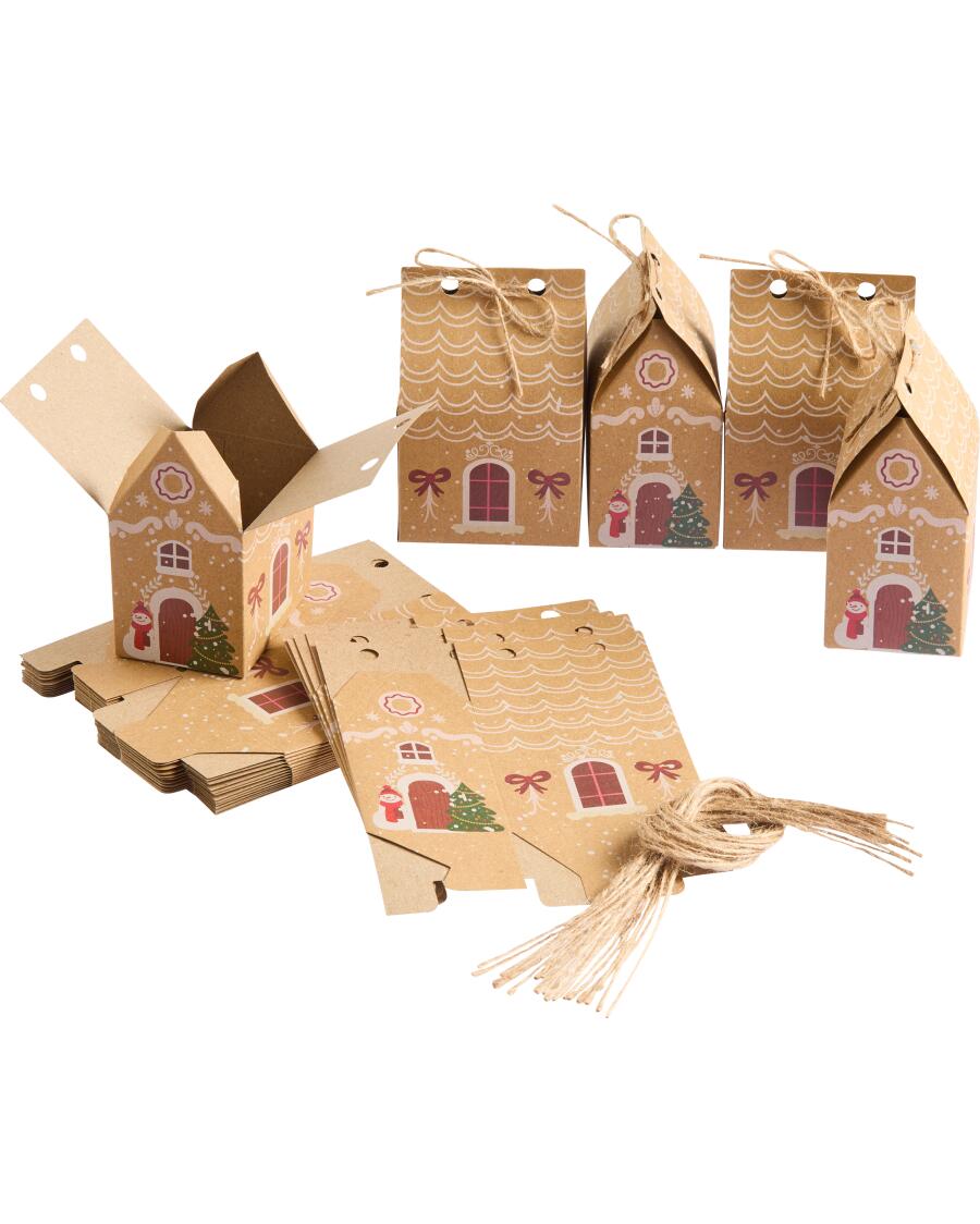 Adventskalender Häuser bunt