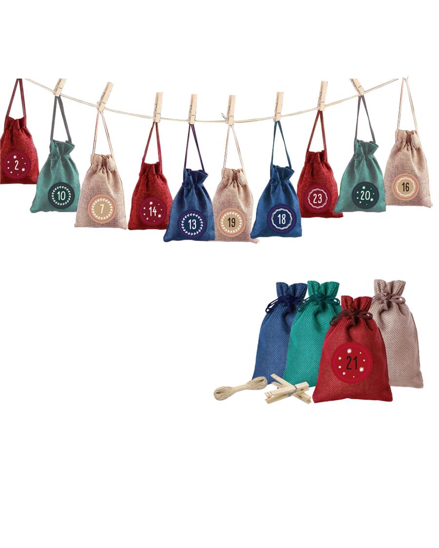 Kerst adventkalender rood