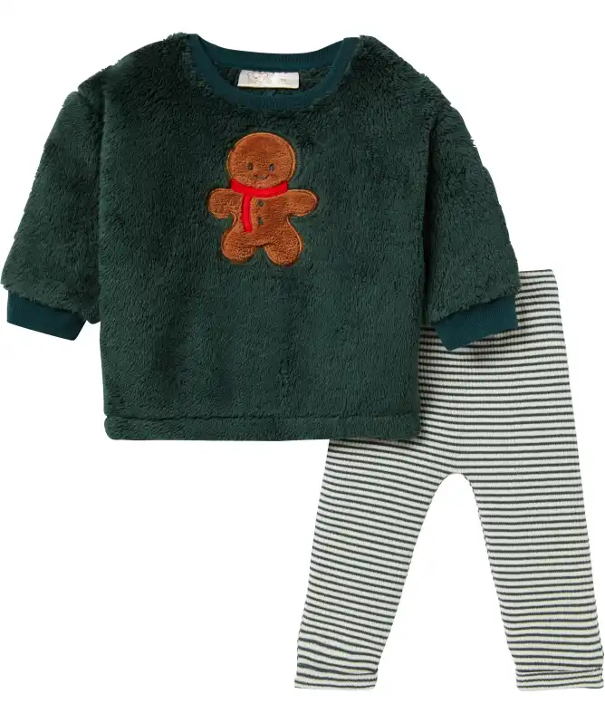 Fleecepullover + Leggings Weihnachten
