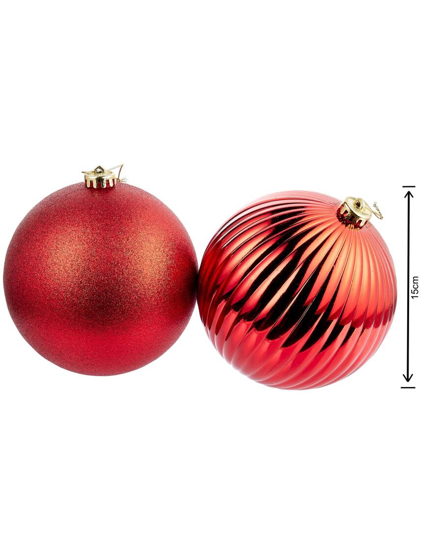 XXL Kerstballen rood