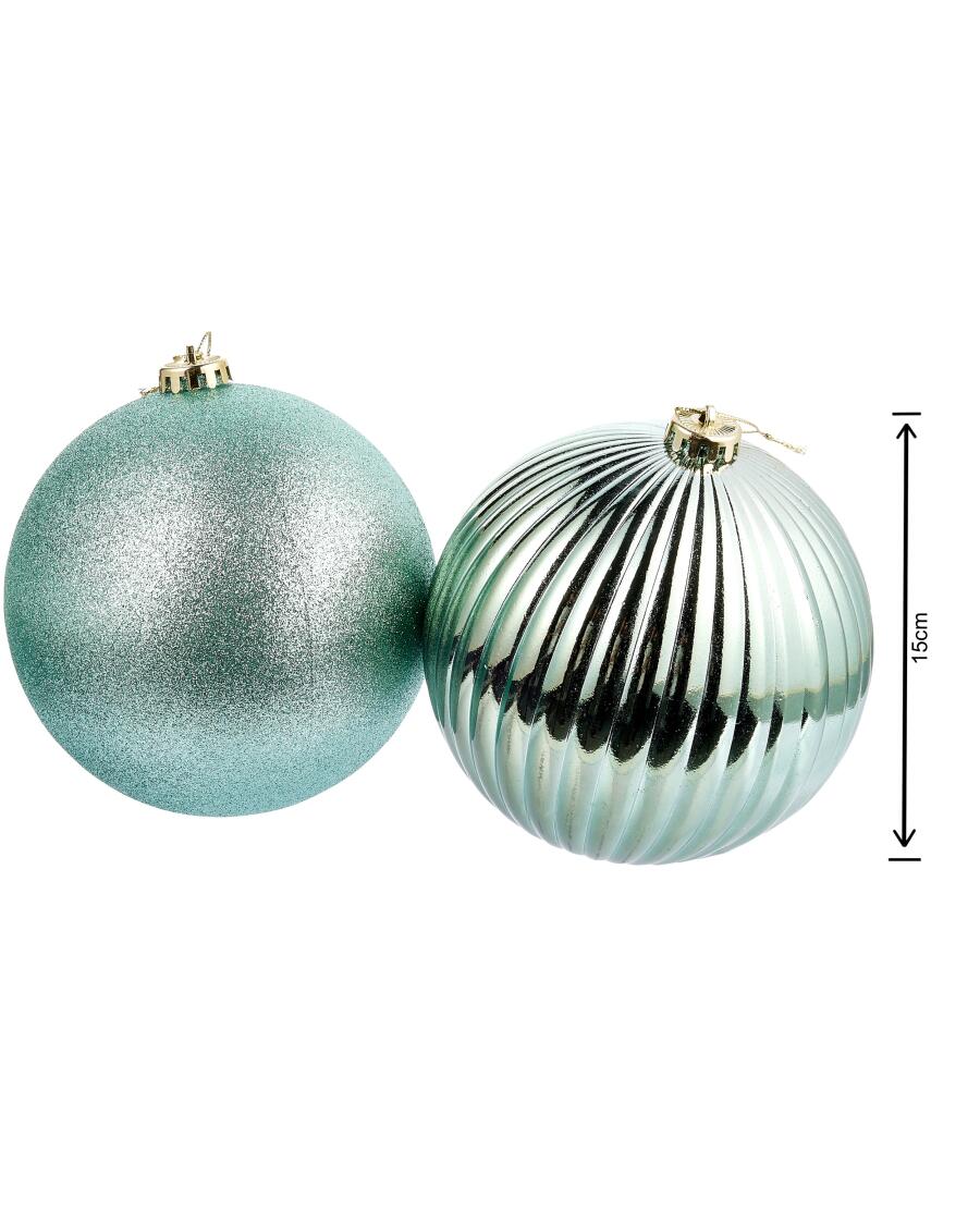 XXL Kerstballen mintgroen