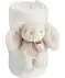 Babydecke + Kuscheltier creme