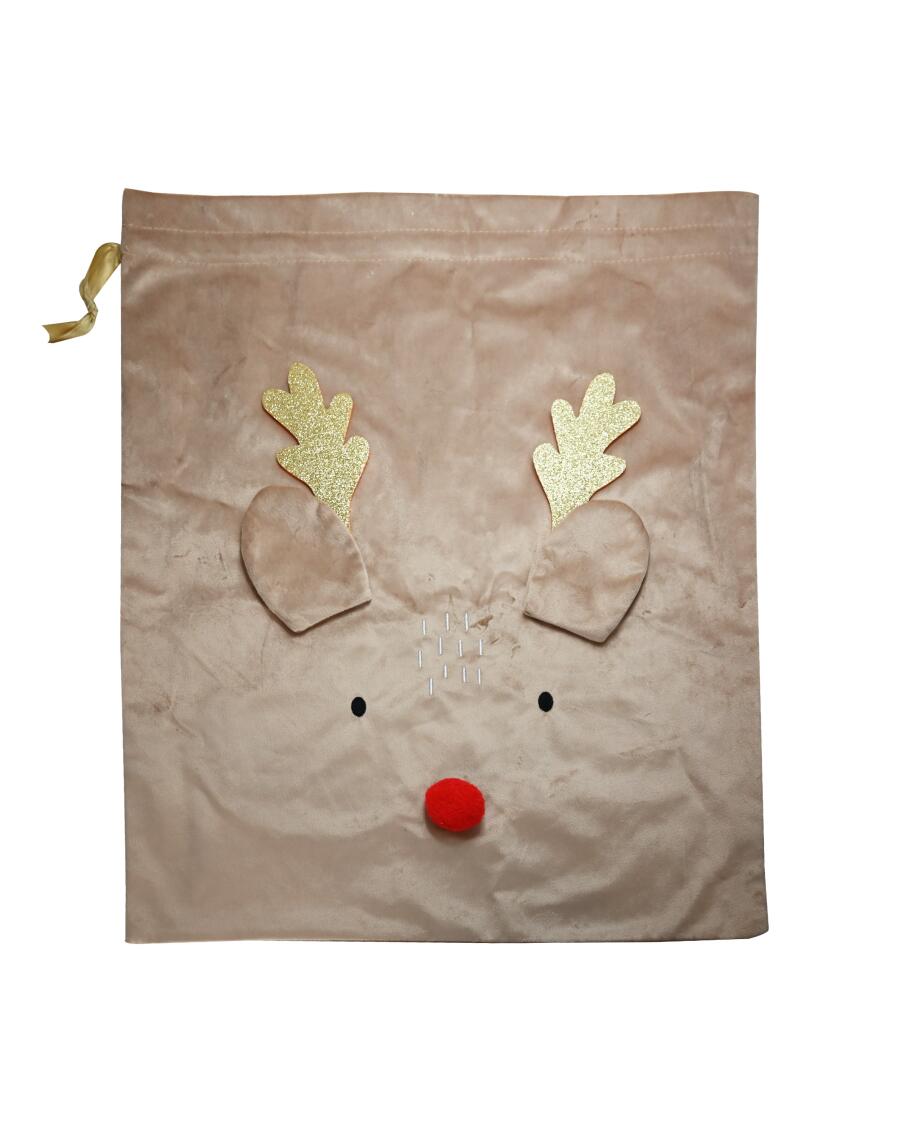 Geschenksack Weihnachten naturfarben