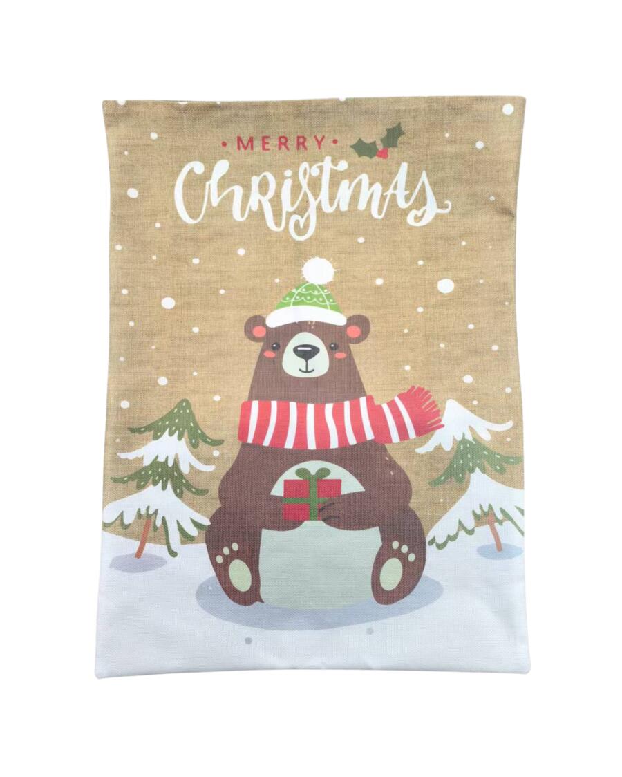 Jute geschenktas bruin