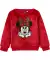 Flauschpullover mit Stickerei rot