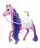 Happy People paard met zadel wit