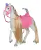 Happy People paard met zadel pink
