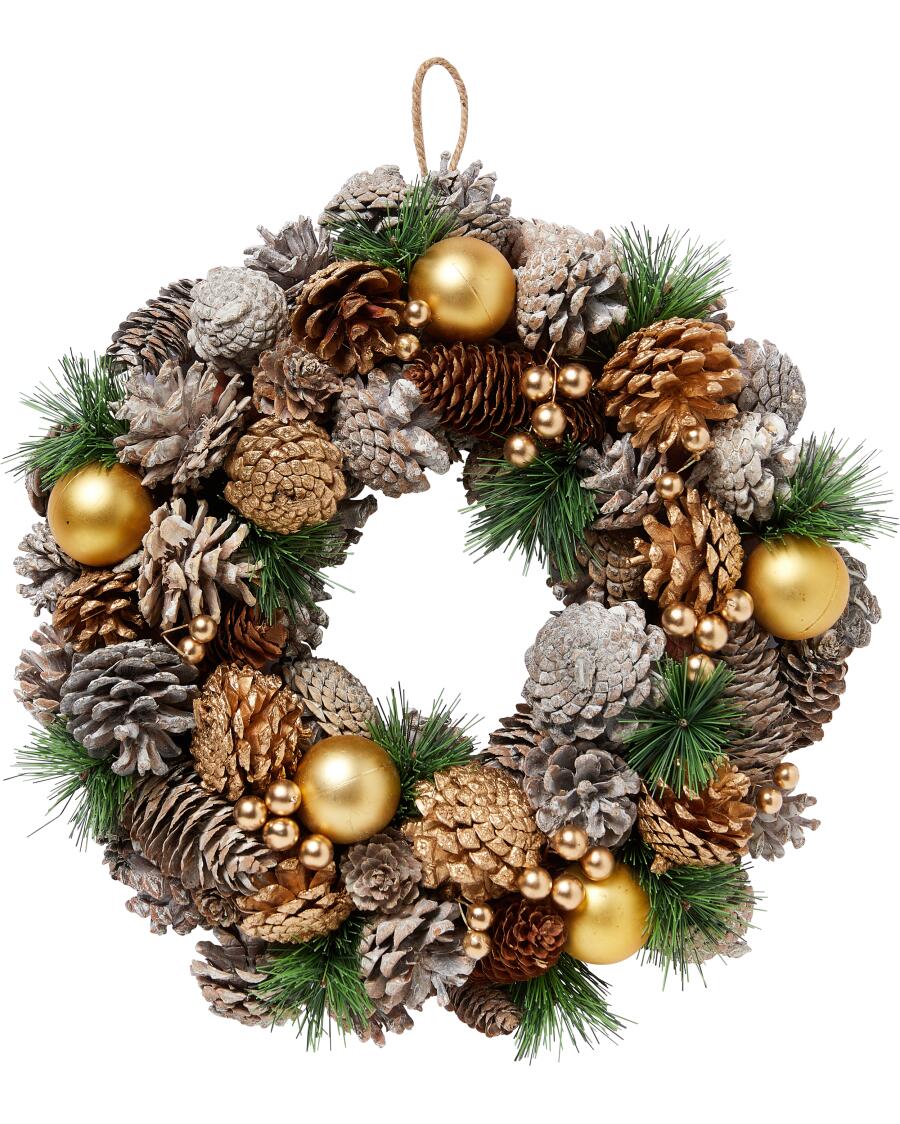 Deko-Kranz Weihnachten gold