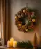 Dekoracyjny wieniec świąteczny złoty