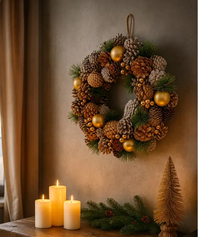Dekoracyjny wieniec świąteczny