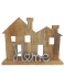 Deko-Haus aus Holz naturfarben