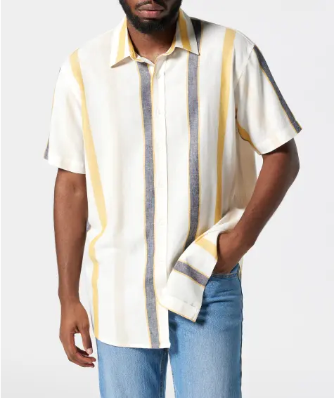 Pruhovaná košile s obsahem lnu