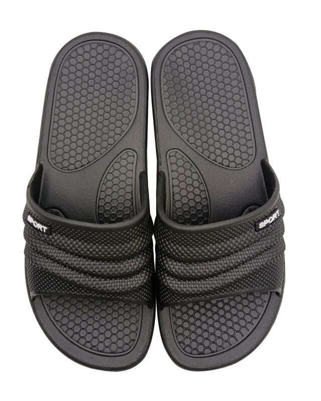 Slides for men, black (KiK Badelatschen (schwarz)) — KiK, authentic German product in Morocco