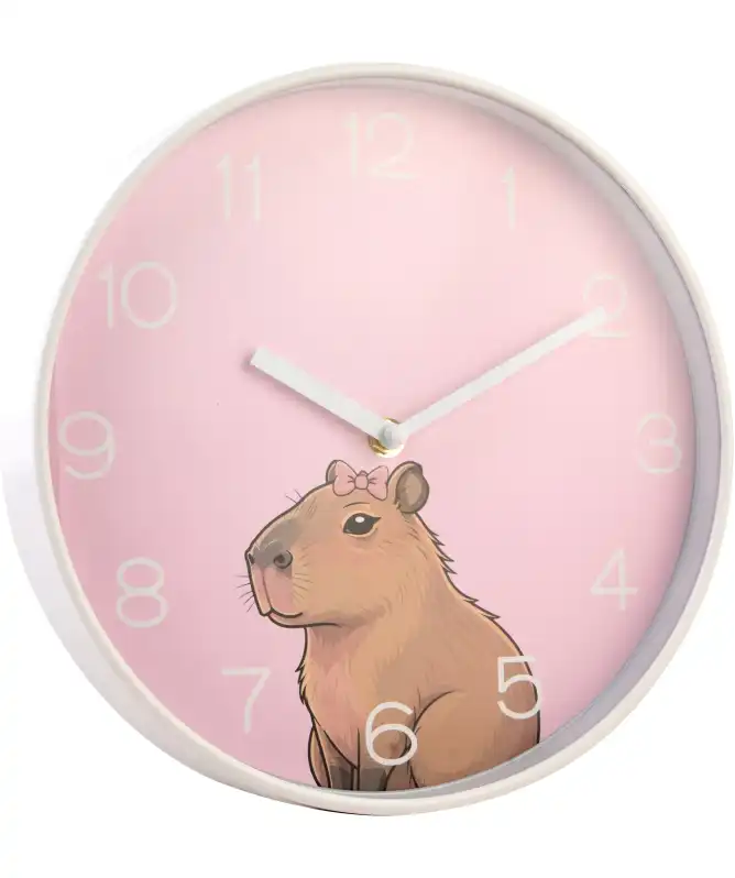 Capibara wandklok