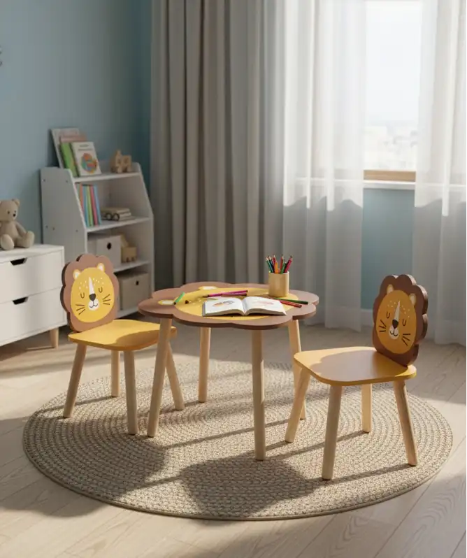 Kindertafel met stoeltjes