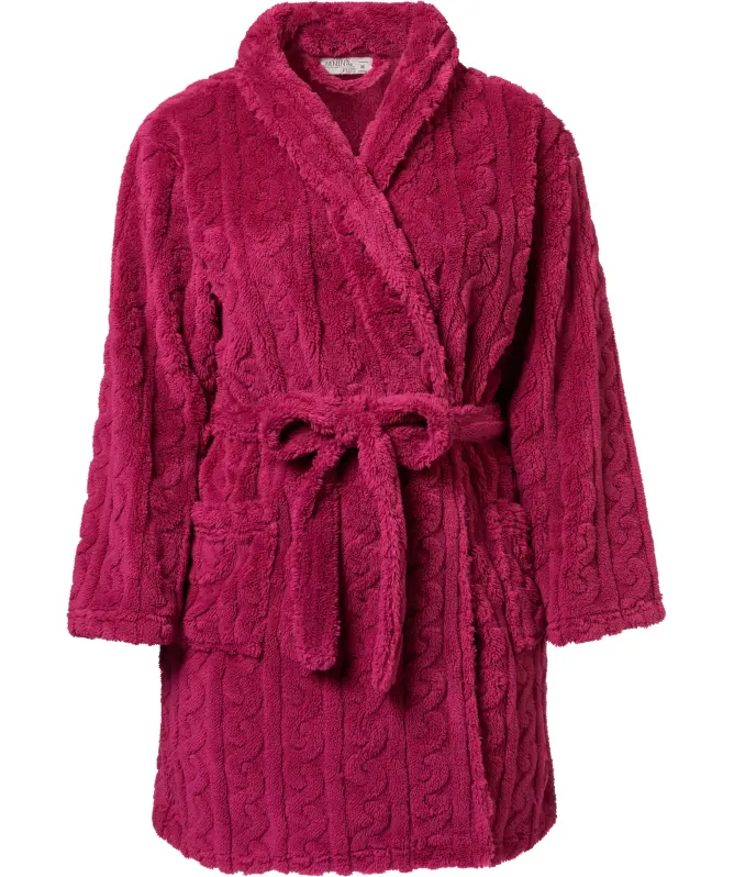Ccko Plüsch-Bademantel Für Damen – Flauschig, Warm, Mit Kapuze Und Taschen, Lang